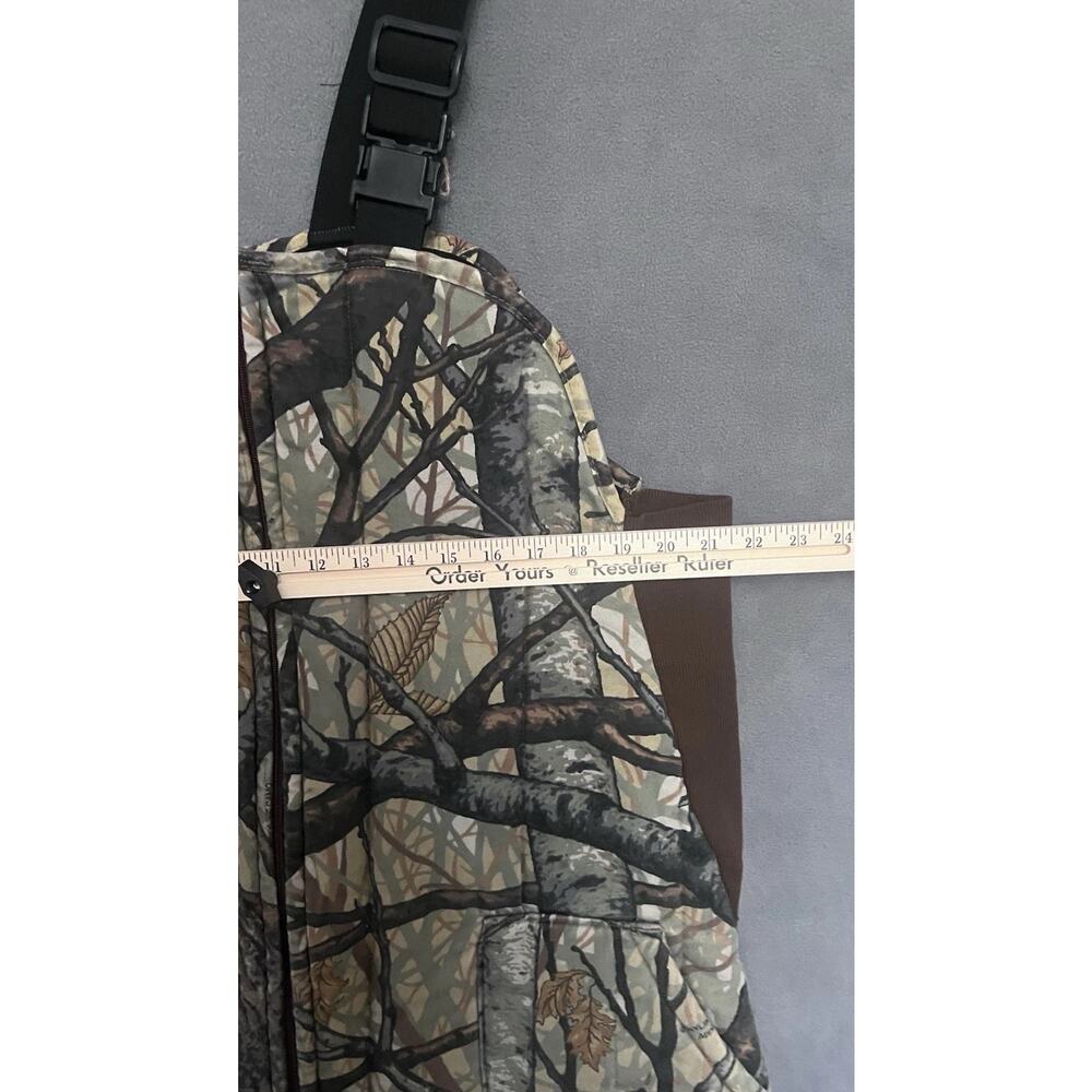 VTG Ideal Skyline Camo Apparition Bib Overalls Men XL Fleece Lined Hunting USA - Picture 9 of 14
